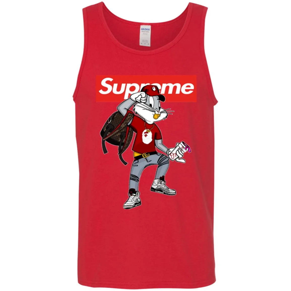 Supreme Rabbit Shirt Men Cotton Tank