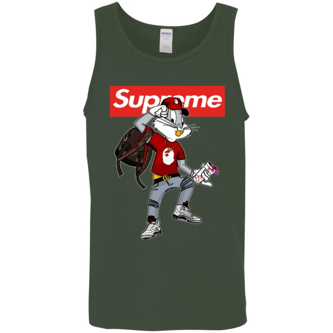 Supreme Rabbit Shirt Men Cotton Tank