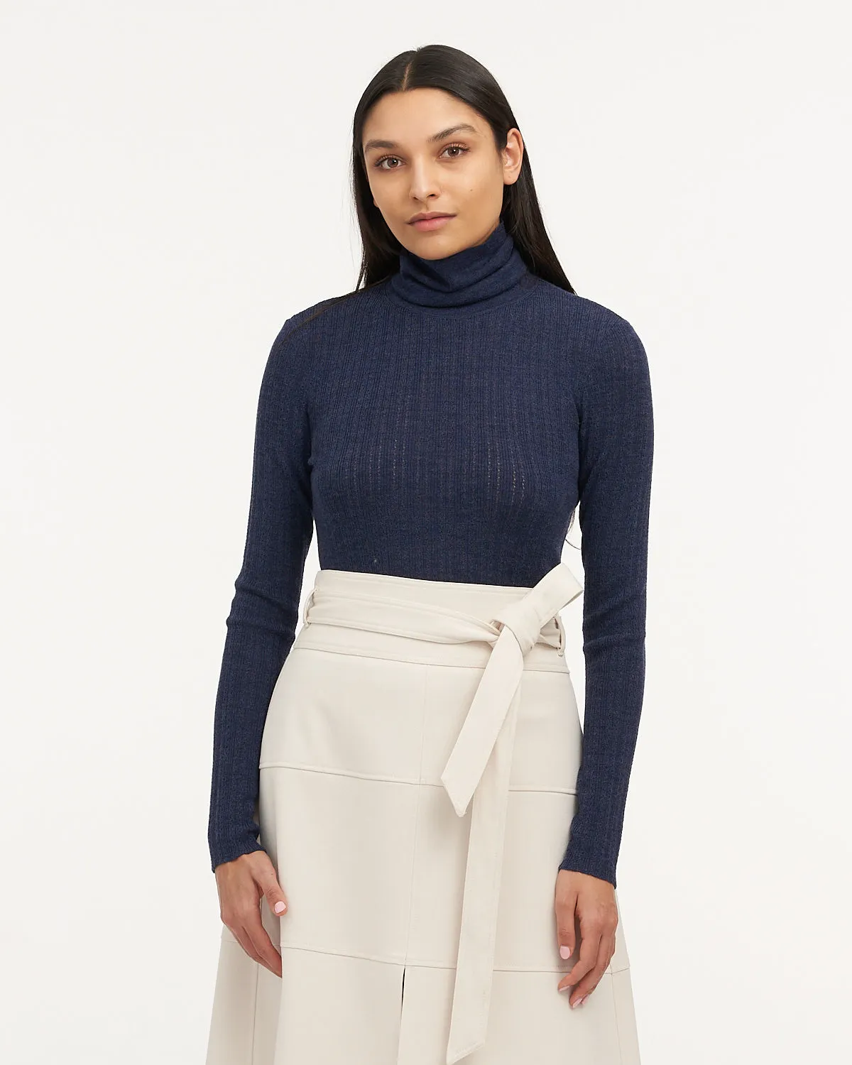 Tanya Taylor - Kayden Knit Top in Melange Navy