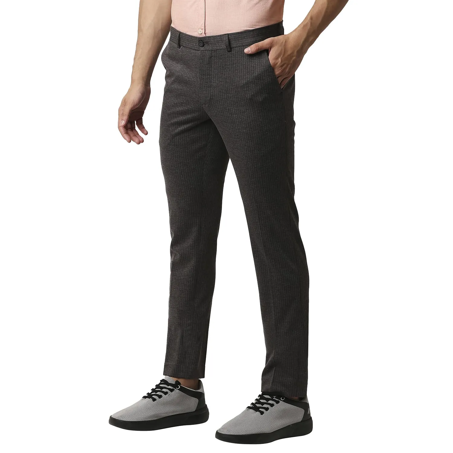 Tapered Fit Stretch Knit Trousers