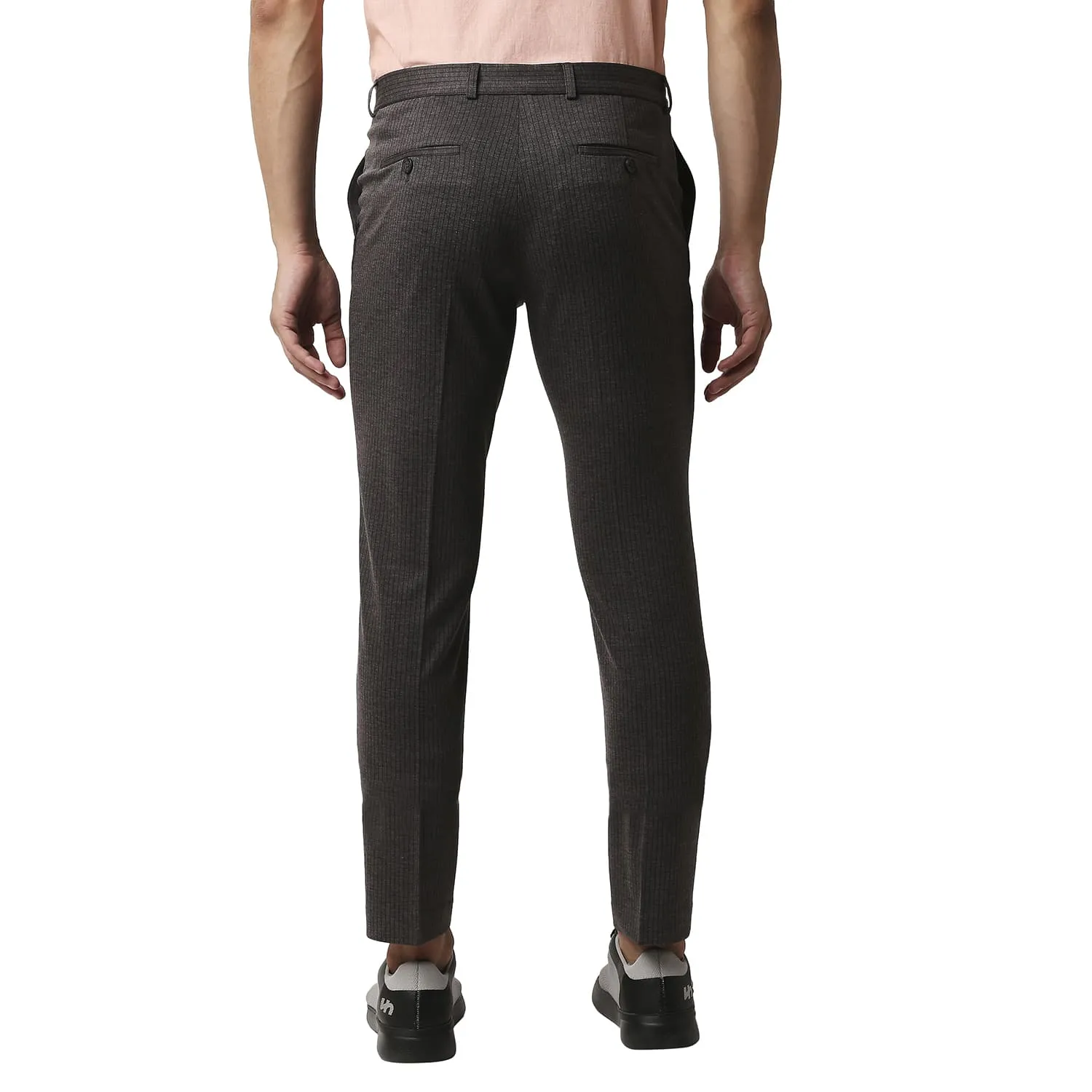 Tapered Fit Stretch Knit Trousers