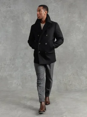 The Manchester Peacoat - Black