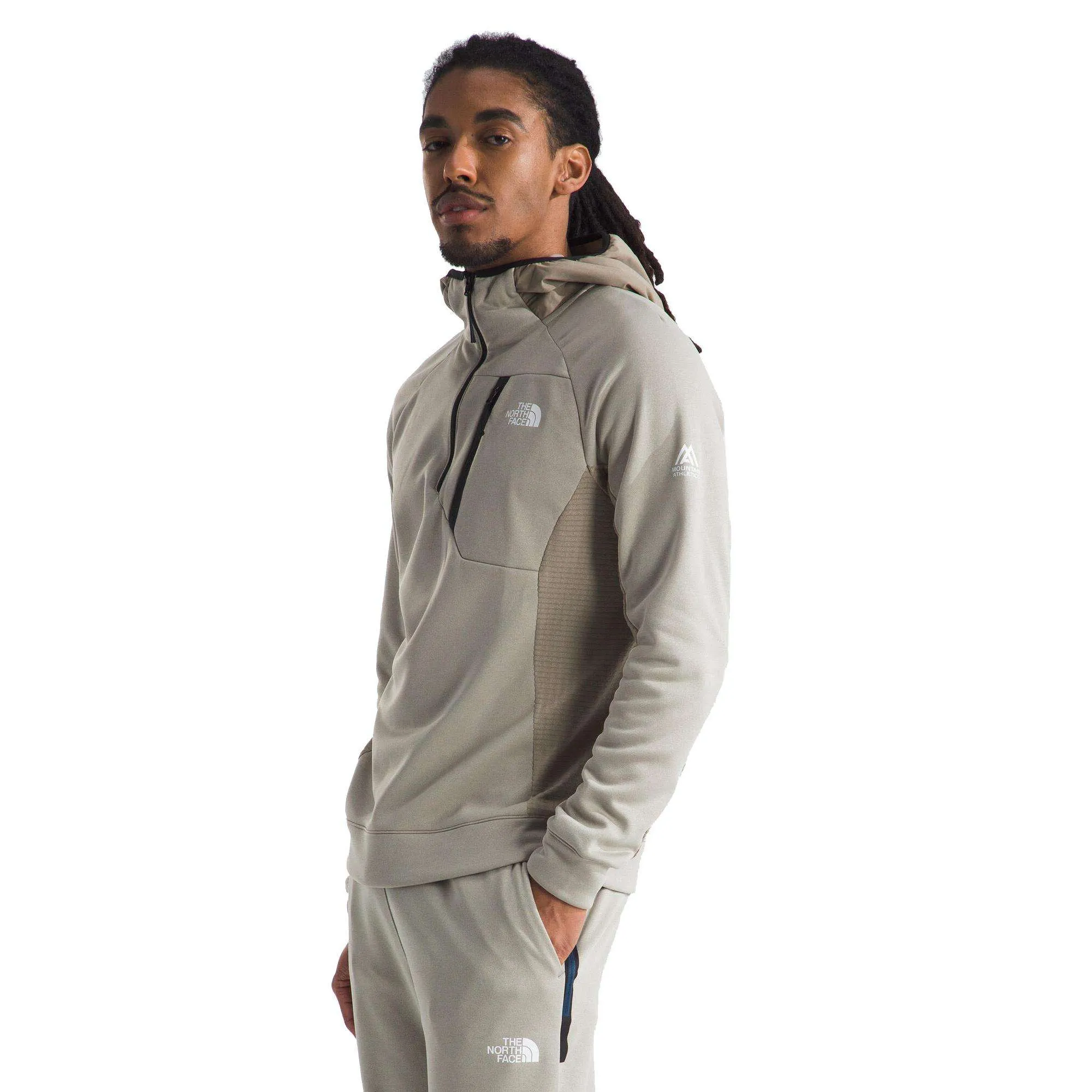 The North Face Men's Mountain Athletics Full Zip Fleece in Clay Grey/Cavern Grey