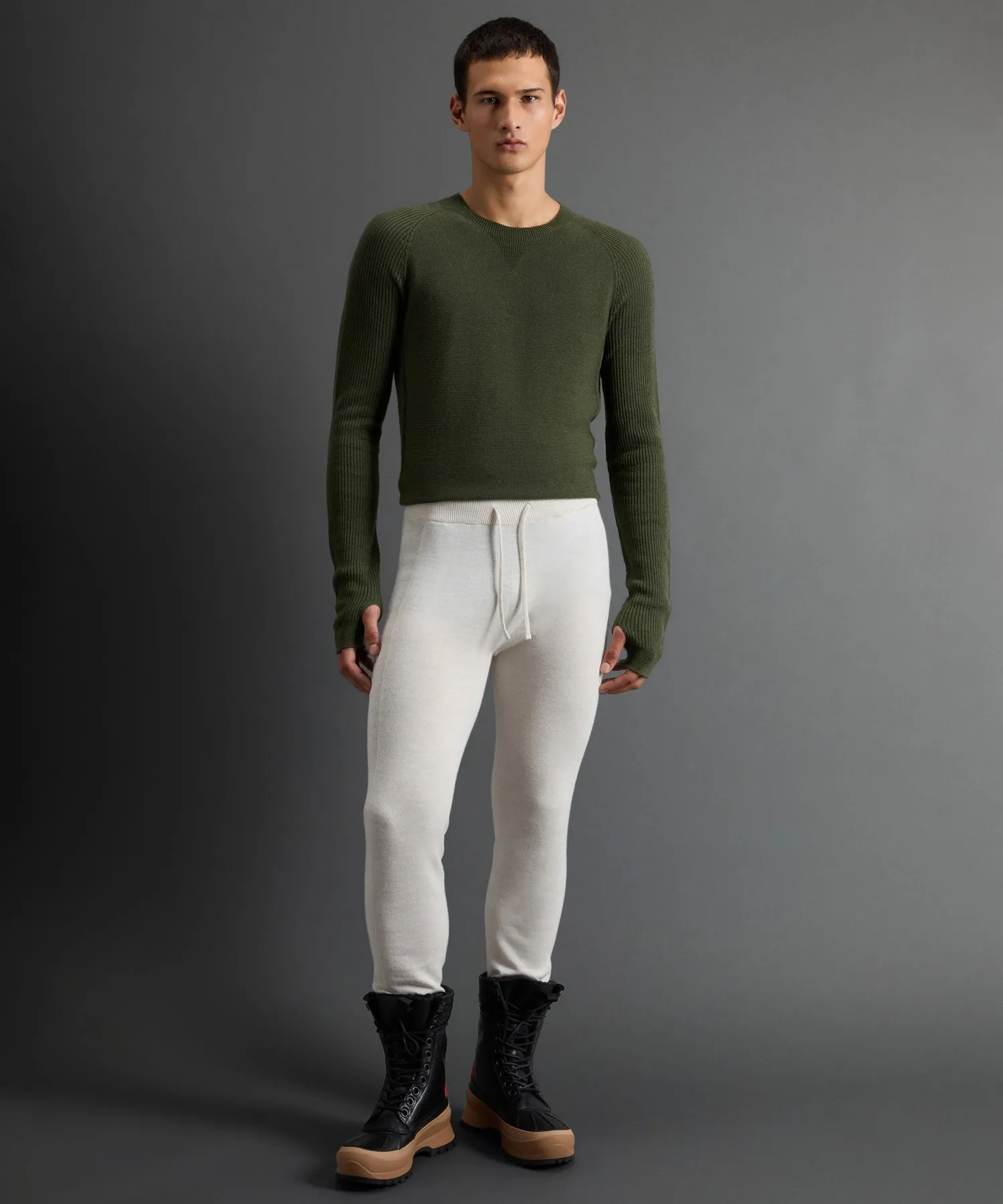 Todd Snyder X Woolrich Technical Merino Long Johns in Cream