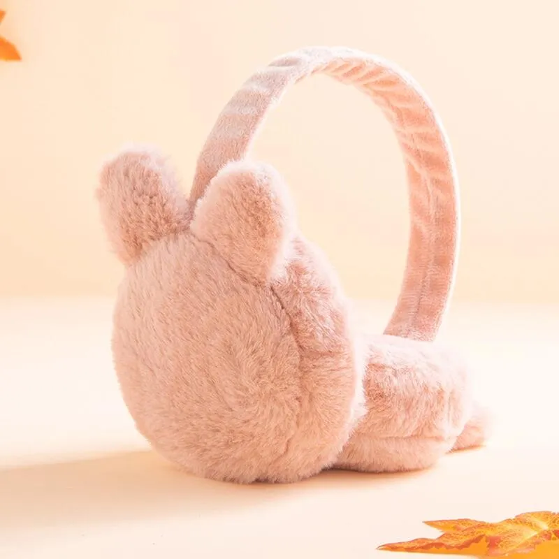 Toddler / Kid Winter Rabbit Earmuffs Warm Plush Foldable Outdoor Ear Warmers Ear Muffs