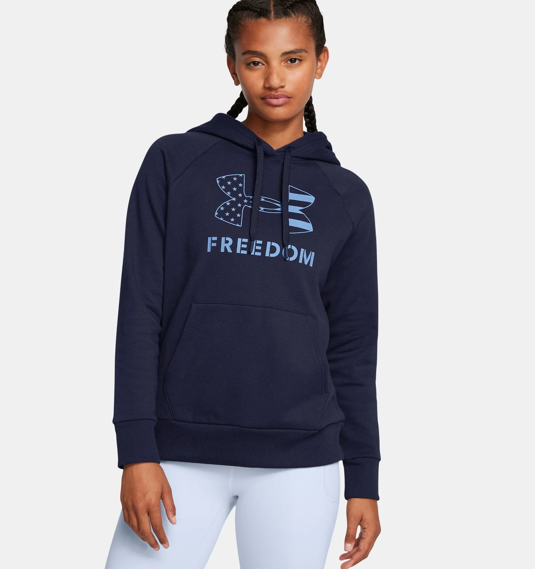 UNDER ARMOUR WOMENS RIVAL FREEDOM LOGO HOODIE