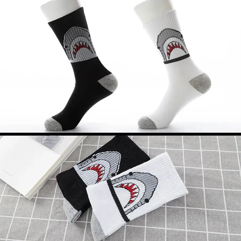 Unisex Sports Socks:  Shark Fun