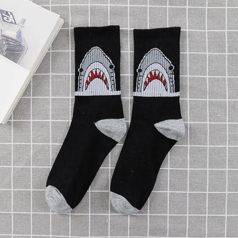 Unisex Sports Socks:  Shark Fun