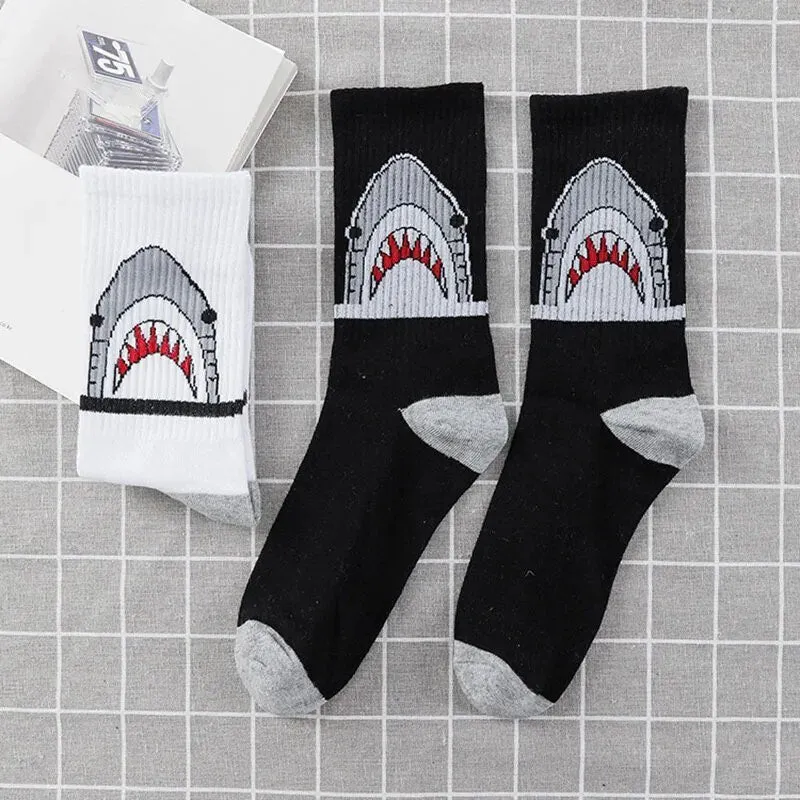 Unisex Sports Socks:  Shark Fun