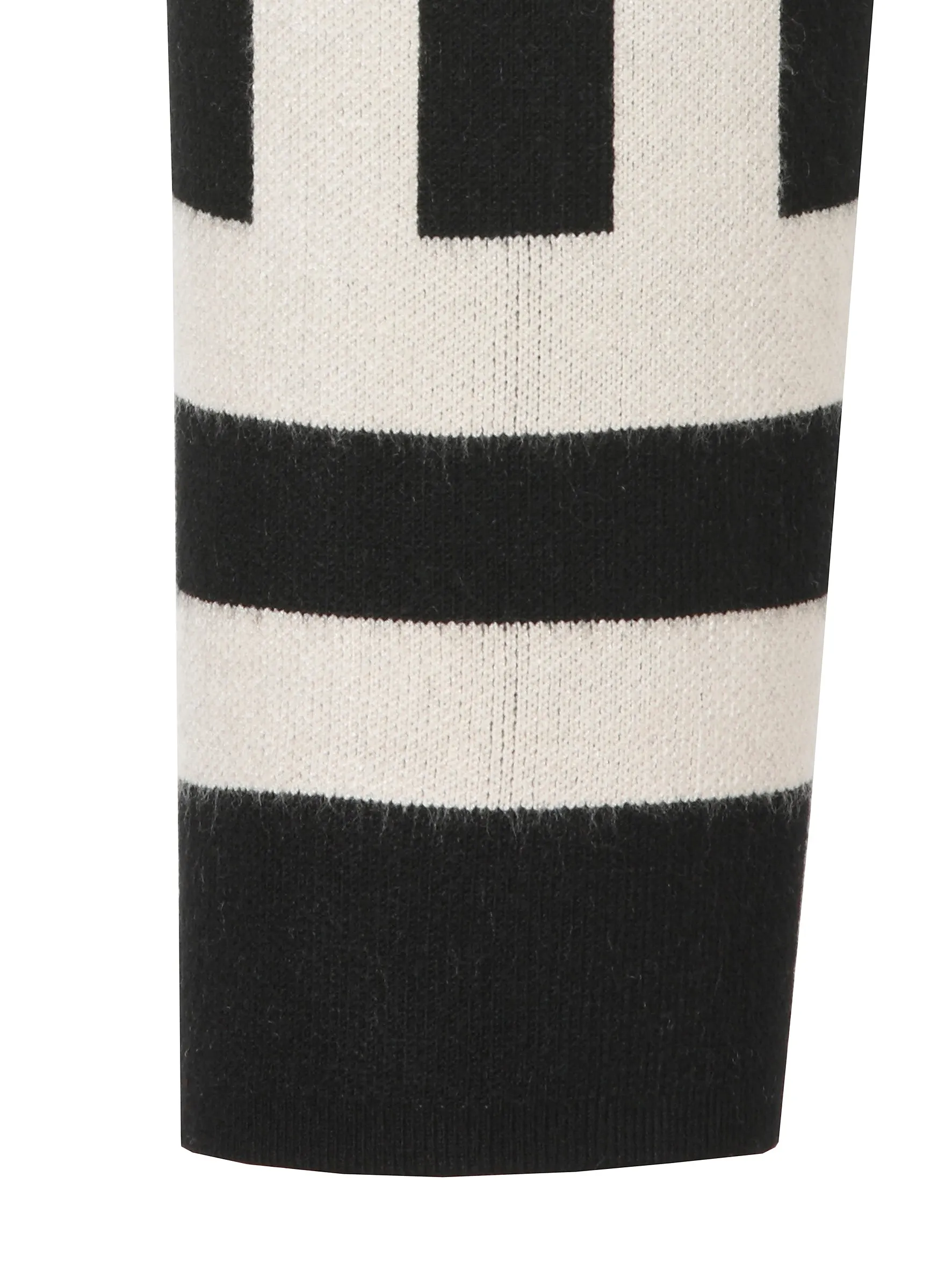 Via Appia Due Knit Dress in Black and Beige