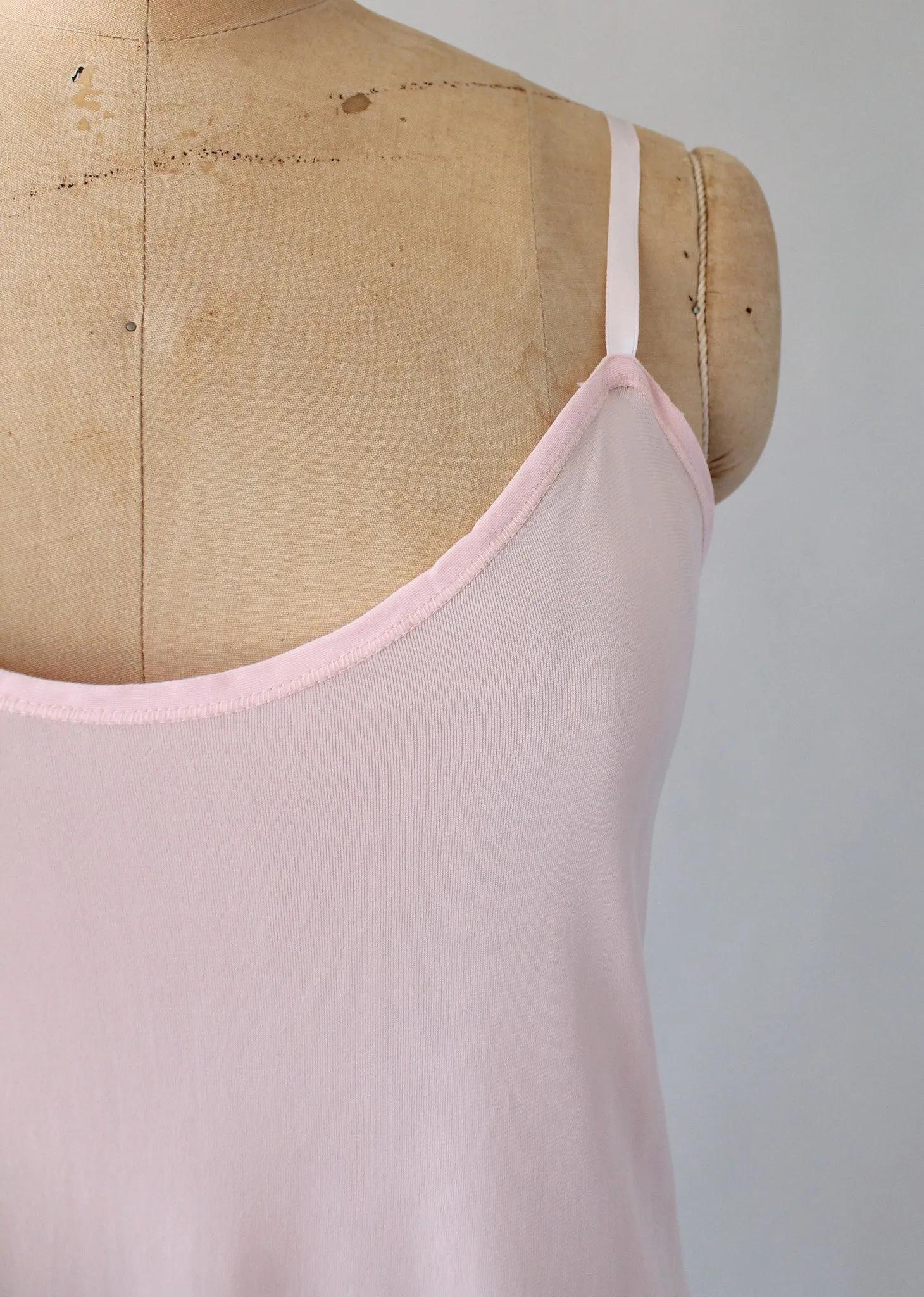 Vintage 1940s Rayon Knit Camisole Tank