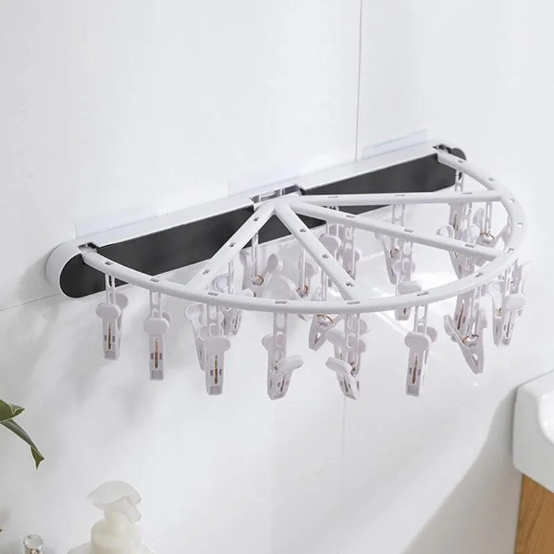 Wall-Mounted Foldable Socks Drying Rack