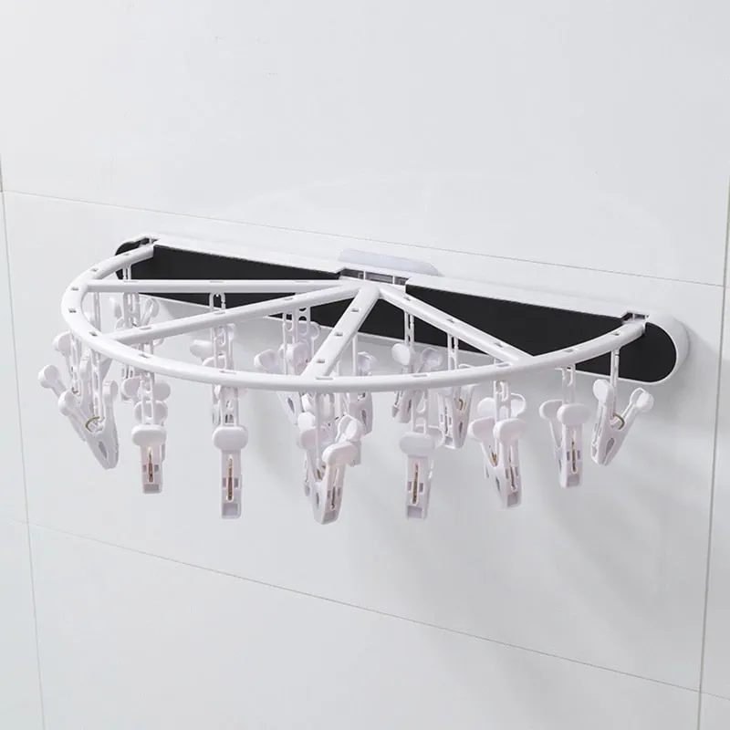 Wall-Mounted Foldable Socks Drying Rack