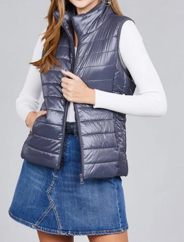 WOMEN QUILTED PADDING BUBBLY VEST