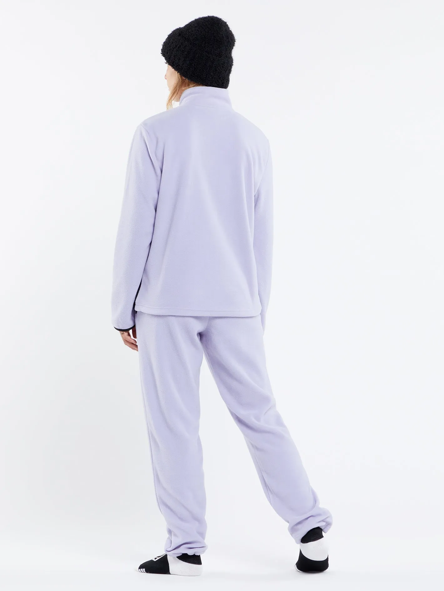 Womens Polar Fleece 1/2 Zip - Lilac Ash