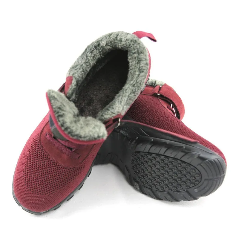 Women's winter thermal plush fashion joker velcro boots