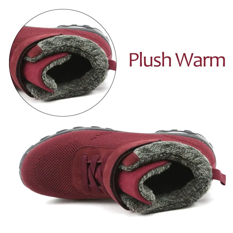 Women's winter thermal plush fashion joker velcro boots