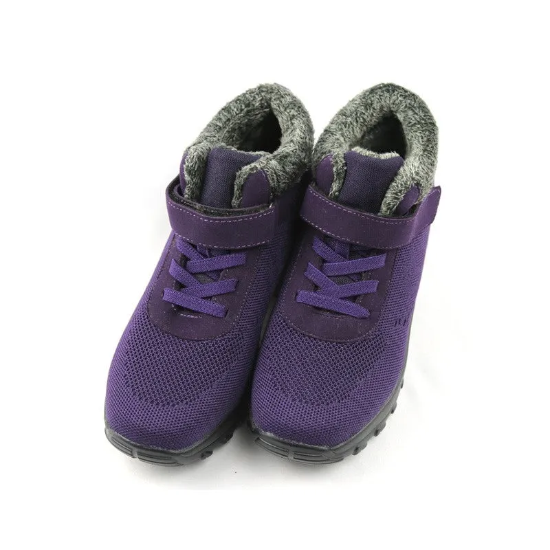 Women's winter thermal plush fashion joker velcro boots